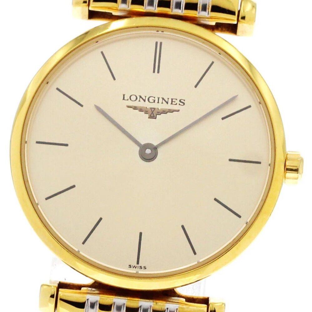 LONGINES Grand classic L4.209.2 Gold Dial Quartz Ladies Watch